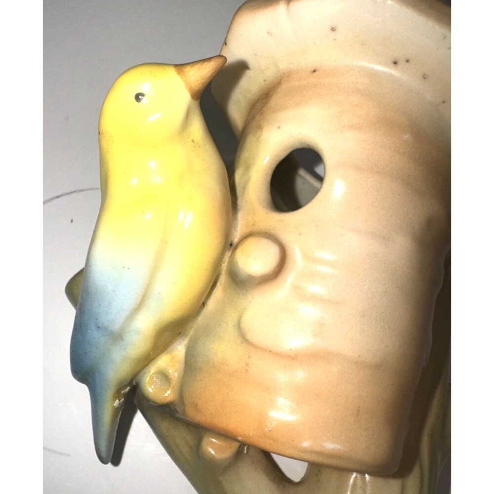3 trio 1930’s Bird Theme Czechoslovakia Wall Pocket Vase Colorful Czech Ceramic - Picture 3 of 10